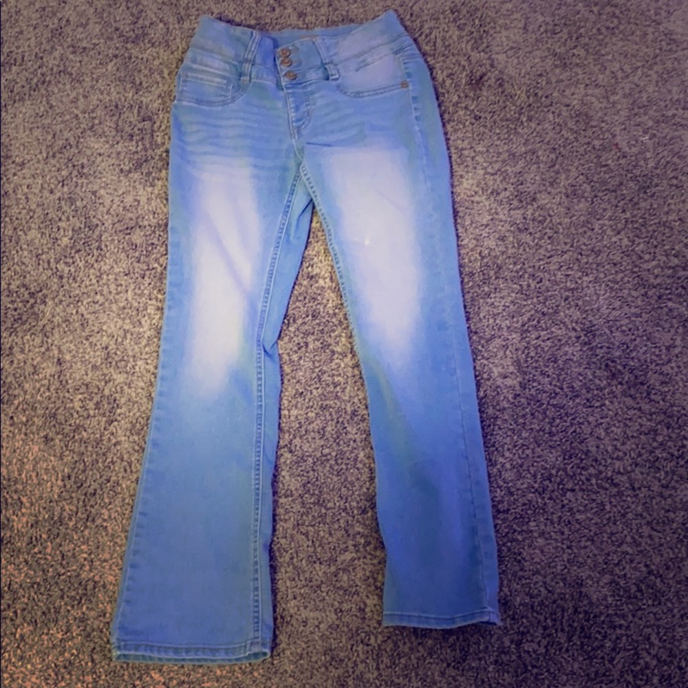 Very washed out bell bottoms